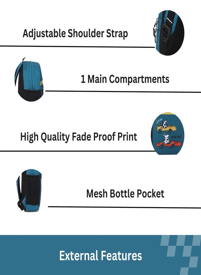 HYDER Kids 10L Cartoon Printed Best Stylish Lightweight Spacious Waterproof Casual/Picnic/School Bag/Backpack for Children Boys And Girls (Car Race) - Image 4